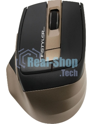 Мышь беспроводная A4Tech Fstyler FG35 золотистый/черный, 2000 dpi, радиоканал, USB, кнопки - 6