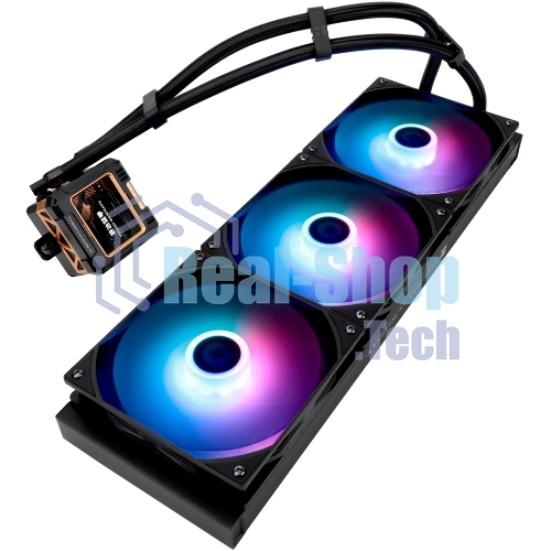 Водяное охлаждение для процессора Thermalright Frozen Warframe 420 ARGB (420мм, LED, Black, ARGB/Fans: 3x140мм, 88.7CFM, 29.8dBA, 1750RPM/Pump height 60мм, 23dBA, 3000RPM, Rad thickness 27мм/S: 1851, 1700, 1200, 115X, 2011, 2066, AM5, AM4)