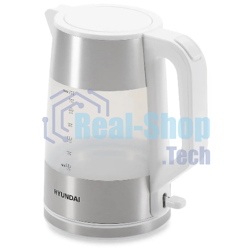 Чайник электрический Hyundai HYK-P4025 1.9 л, 2200 Вт, белый (корпус: пластик)