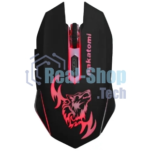 Мышь беспроводная Nakatomi MROG-15U черный, 1600 dpi, радиоканал, USB, кнопки - 6
