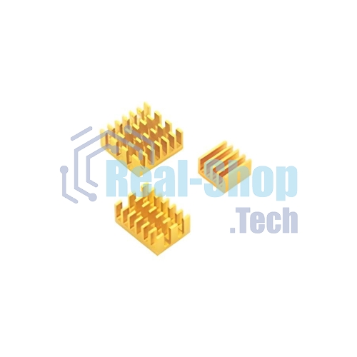 Набор радиаторов ACD RA539 Gold 3 in 1 Heat Sink Set Aluminum for Raspberry Pi 4B