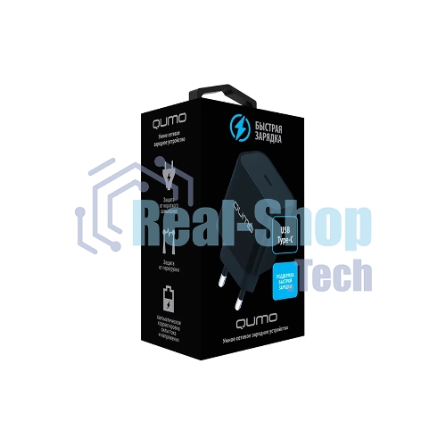 Сетевое зарядное устройство Qumo Energy light (Charger 0050) PD 20W, 1USB Type-C, черный