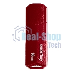 Флешка USB SmartBuy CLUE Burgundy (SB16GbCLU-BG), 16Gb, USB 2.0, R/W 20/10, красный