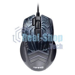 Мышь проводная GMNG XM007 черный/красный, 10000 dpi, USB, кнопки - 7