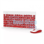Комплект клавиатура+мышь Smartbuy 220349AG беспроводной, USB, 1600 DPI, белый/красный