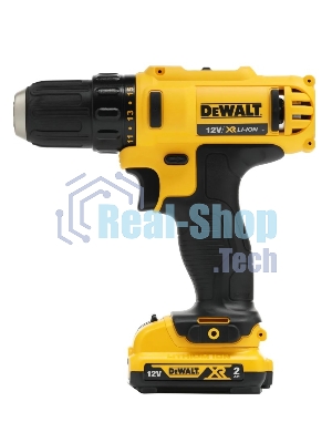 Дрель-шуруповерт DeWalt DCD710D2-QW, 10,8 В, 2 Ач, 24 Нм, щеточный