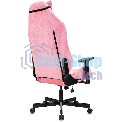 Кресло Knight N1 Fabric розовый, велюр, 120 кг, механизм качания
