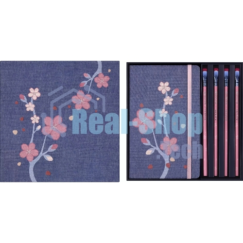 Набор Moleskine Limited Edition Sakura блокнот 2шт/карандаш 4 шт Large