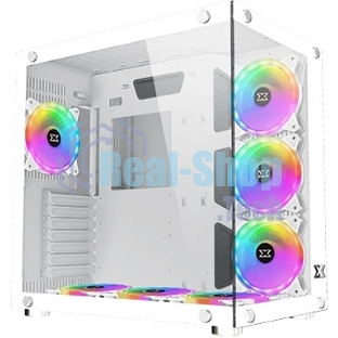 Компьютерный корпус Xigmatek Aquarius Plus White EN46430 ATX, USB3.0x2+USB2.0x1, Front &Left TG, 7PCS AY120 Fan, EN46430 Frontx3+Bottomx3+Rearx1