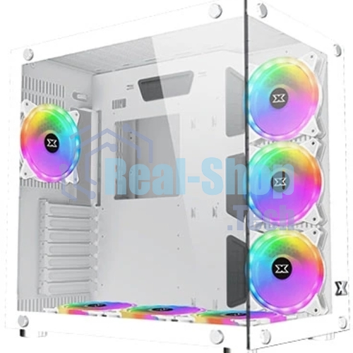 Компьютерный корпус Xigmatek Aquarius Plus White EN46430 ATX, USB3.0x2+USB2.0x1, Front &Left TG, 7PCS AY120 Fan, EN46430 Frontx3+Bottomx3+Rearx1
