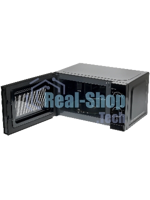 Микроволновая печь Sharp R-2000RK черный, 20 л, 800 Вт, переключатели - поворотный механизм