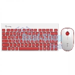 Комплект клавиатура+мышь Smartbuy 220349AG беспроводной, USB, 1600 DPI, белый/красный