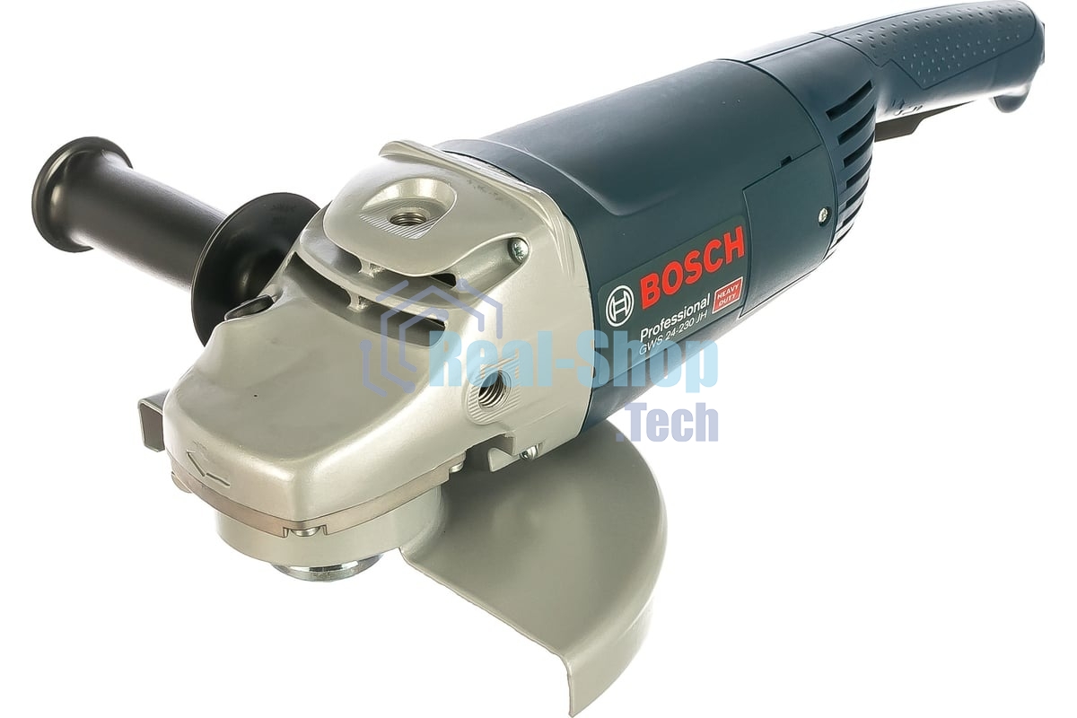 Шлифмашина угловая Bosch GWS 24-230 JH 0601884203 2400Вт, скорость вр.- 6500, д.диска-230, шпиндель-M 14, (Дополнительная рукоятка. Ключ, гайка. Картон)