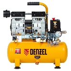 Компрессор Denzel DLS650/10 безмаслянный малошумный 650 Вт, 120 л/мин,ресивер 10 л