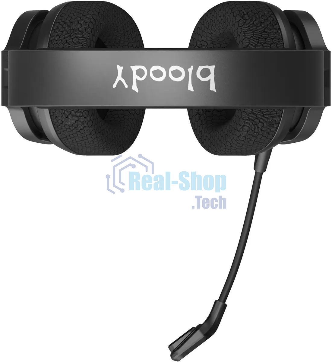 Гарнитура Bloody GR370 черный, беспроводная + проводная, Bluetooth, до 45 ч, подсветка