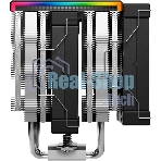 Кулер для процессора DEEPCOOL AK620 DIGITAL SE LGA20XX/1700/1200/115X/AM5/AM4 (9шт/кор, TDP 260W, PWM, DUAL Fan 120мм, 6 тепл. трубок, ARGb, черный) RET (R-AK620-BKADMN-GJD)
