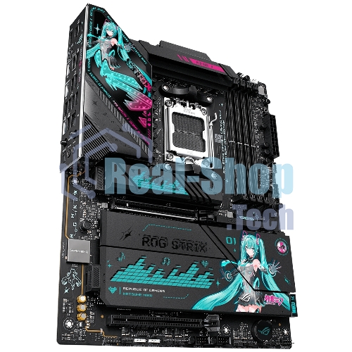 Материнская плата ASUS ROG STRIX X870E-H GAMING MIKU AM5 ATX 4xDDR5 2xPCIEx16 4xM.2 3xUSB-C HDMI 5GLAN Wi-Fi 7 