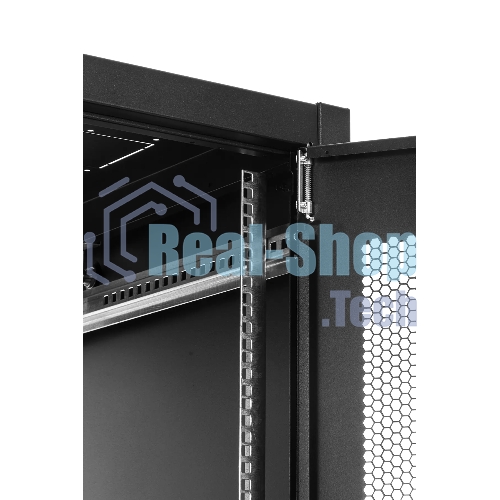 Шкаф серверный напольный ЦМО ШТК-Э, IP20, 48U, 2254х600х1000 мм (ВхШхГ), дверь: перфорация, боковая панель: сплошная, разборный, черный