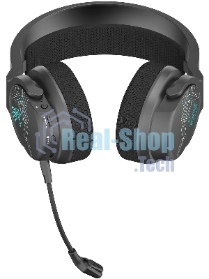 Гарнитура Bloody GR370 черный, беспроводная + проводная, Bluetooth, до 45 ч, подсветка