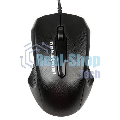 Мышь проводная Nakatomi MON-07U черный, 800 dpi, USB, кнопки - 3