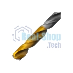Сверло спиральное по металлу Denzel 6,5 x 100 мм, Р6М5, Golden Tip