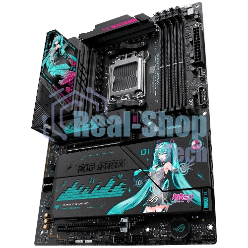 Материнская плата ASUS ROG STRIX X870E-H GAMING MIKU AM5 ATX 4xDDR5 2xPCIEx16 4xM.2 3xUSB-C HDMI 5GLAN Wi-Fi 7 