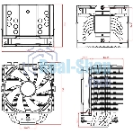 Кулер ID-COOLING SE-226-XT черный 120мм алюминий/медь 1800rpm 35db 4-pin 250W 154мм