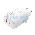 Сетевое зарядное устройство MORE CHOICE NC81 СЗУ 1USB+1Type-C 3.0A PD 20W+ QC3.0, белый