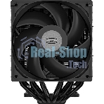 Кулер для процессора PCCooler RT620 Digital BK (250W, 4-pin PWM, LED temp., 157mm, 6x6mm, 2x120мм, 73.32CFM, 34.9dBA, 2200RPM, S: 1851/1700/1200/115X, AM5/AM4, черный)