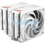 Кулер для процессора PCCooler RZ620 WH (260W, 4-pin PWM, 158мм, Al/Cu, 6x6мм, 2x120мм, 86.73CFM, 32dBA, 1800RPM, S: 1851/1700/1200/115X, AM5/AM4, белый)