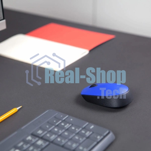 Мышь беспроводная Logitech M171 синий, 1000 dpi, радиоканал, USB, кнопки - 3