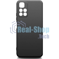 Чехол (клип-кейс) BORASCO Silicone Case, для Xiaomi Poco M4 Pro, черный (матовый) 70106