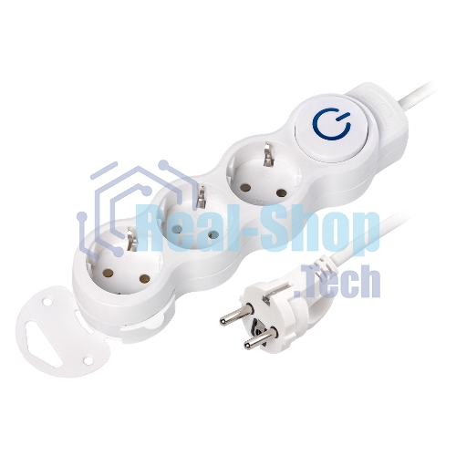 Удлинитель Smartbuy (SBE-16-3-03m-ZS) 3 роз х 3,0 м - белый