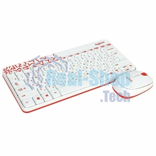 Комплект клавиатура+мышь Logitech MK240 Nano беспроводной, USB, 1000 DPI, белый