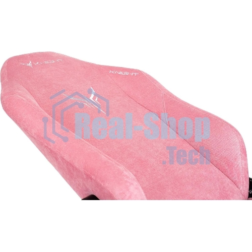 Кресло Knight N1 Fabric розовый, велюр, 120 кг, механизм качания