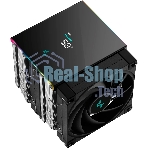 Кулер для процессора DEEPCOOL AK620 DIGITAL SE LGA20XX/1700/1200/115X/AM5/AM4 (9шт/кор, TDP 260W, PWM, DUAL Fan 120мм, 6 тепл. трубок, ARGb, черный) RET (R-AK620-BKADMN-GJD)