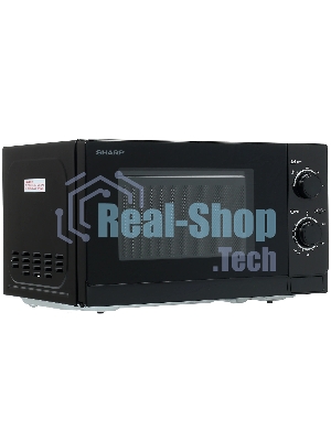 Микроволновая печь Sharp R-2000RK черный, 20 л, 800 Вт, переключатели - поворотный механизм