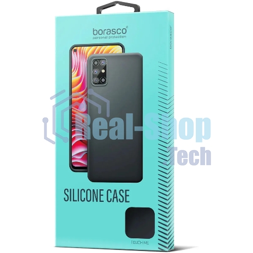 Чехол (клип-кейс) BORASCO Silicone Case, для Xiaomi Redmi 10, черный (матовый)