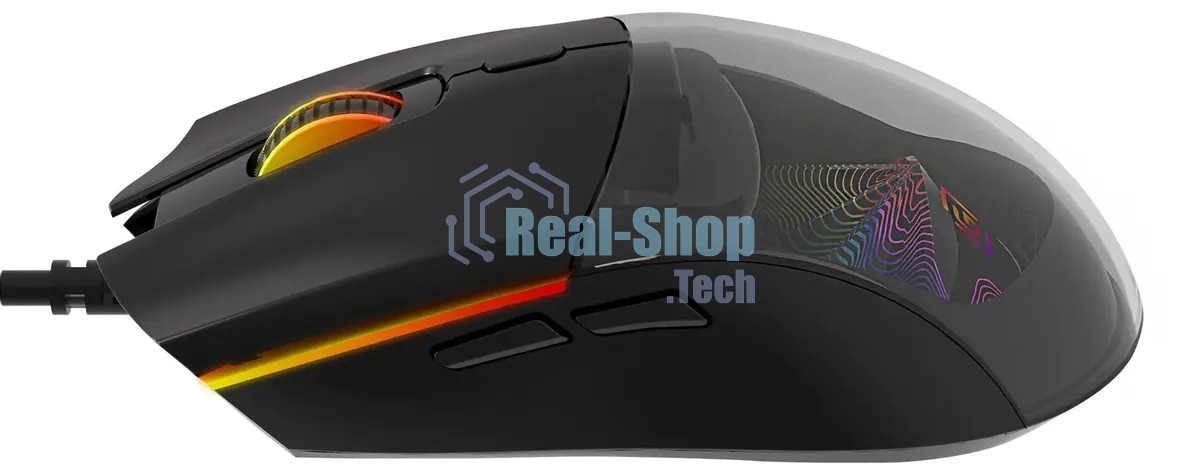 Мышь проводная Oklick 714GM черный, 3200 dpi, USB, кнопки - 7