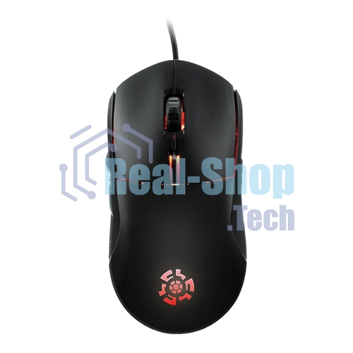 Мышь проводная Qumo UFO M77 черный, 2400 dpi, USB, кнопки - 6