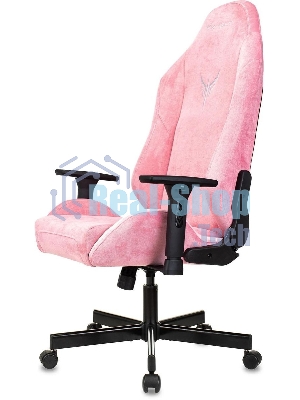 Кресло Knight N1 Fabric розовый, велюр, 120 кг, механизм качания