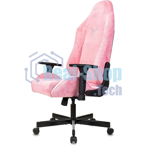 Кресло Knight N1 Fabric розовый, велюр, 120 кг, механизм качания