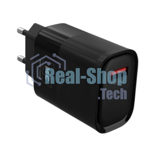 Сетевое зарядное устройство MORE CHOICE (4620202553393) NC09a 1USB 3.0A QC3.0 15W б, черный
