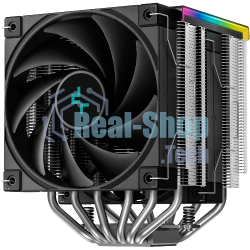 Кулер для процессора DEEPCOOL AK620 DIGITAL SE LGA20XX/1700/1200/115X/AM5/AM4 (9шт/кор, TDP 260W, PWM, DUAL Fan 120мм, 6 тепл. трубок, ARGb, черный) RET (R-AK620-BKADMN-GJD)