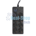 Сетевой фильтр Ippon BK-8-EU-3-10-B 3 м, 8 розеток, черный, коробка