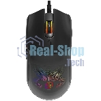 Мышь проводная Oklick 714GM черный, 3200 dpi, USB, кнопки - 7