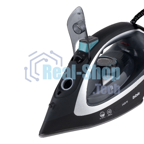 Утюг BBK ISE-2405 черный/серебро, 2400 Вт, 45 г/мин, 170 г/мин, 320 мл