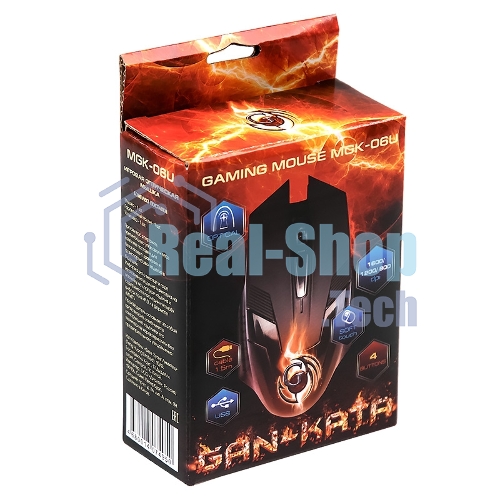 Мышь проводная Dialog Gan-Kata MGK-06U черный, 1600 dpi, USB, кнопки - 4