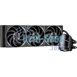 Система охлаждения Water Cooling System PCCooler DE360 Pro BK (300W, 360мм, Black, ARGB Pump, Fans: 3x120мм, 86.73CFM, 32dBA, 2200RPM/Pump height 57мм, 28dBA, 3200RPM, Rad thickness 27мм/S: 1851, 1700, 1200, 115X, AM5, AM4, AM3)