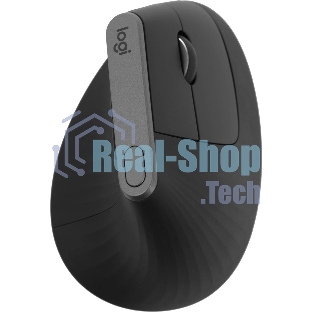 Мышь беспроводная/проводная Logitech MX Vertical графитовый, 4000 dpi, радиоканал, Bluetooth, USB, кнопки - 6